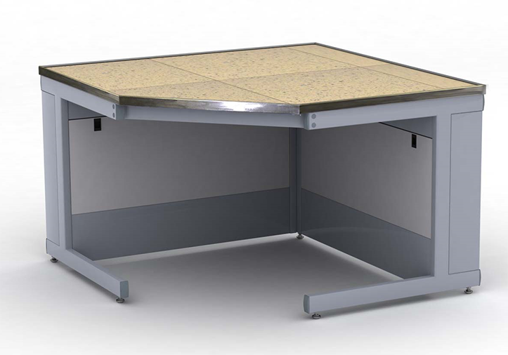 Изображение стола для лаборатории с поверхностью из керамических плит